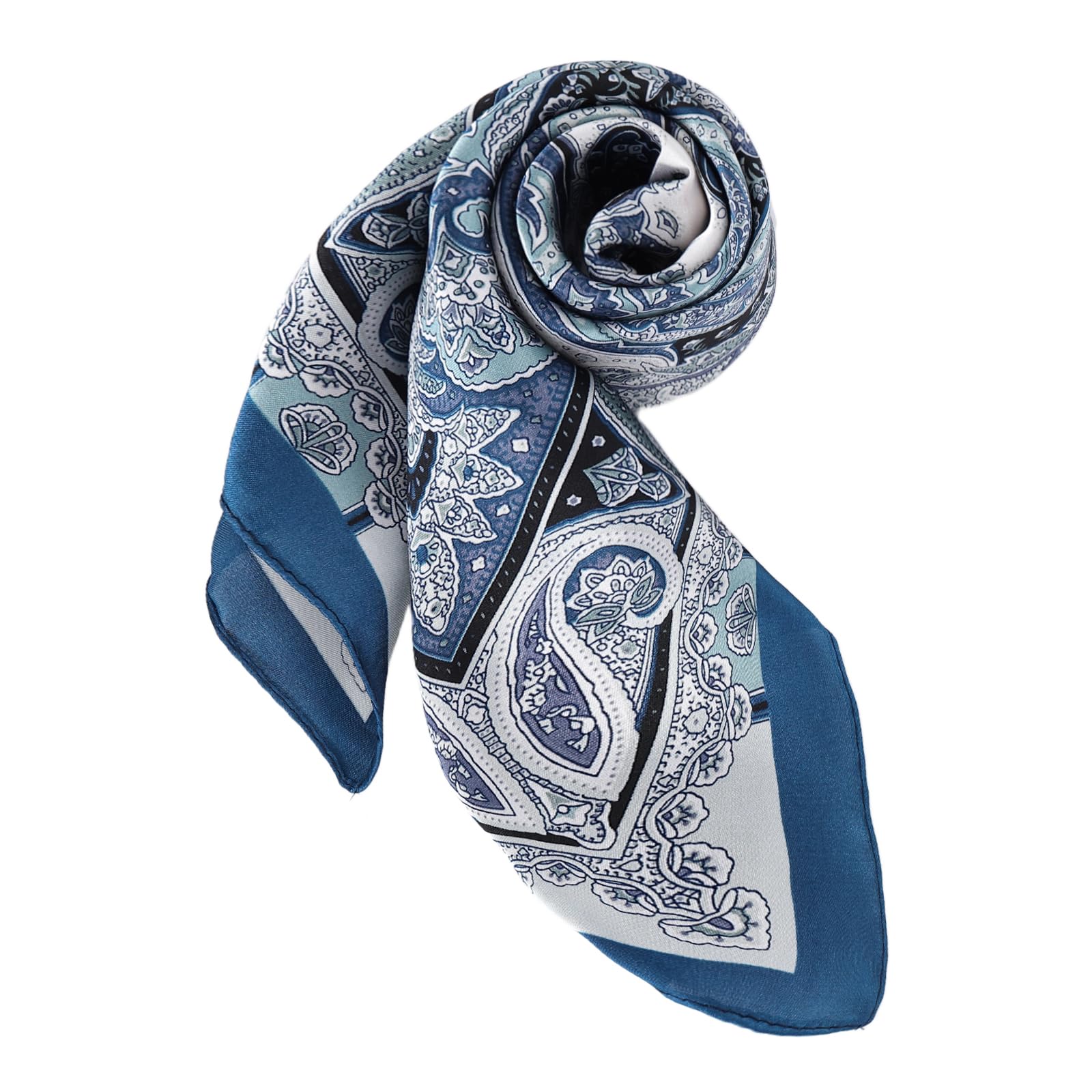 DAMILY 90 x 90 cm Wild Rag Cowboy-Schals für Herren, Kopftuch Sommer Großes Rancher-Halstuch mit seidenartigem Gefühl, Übergroßes Western-Bandana