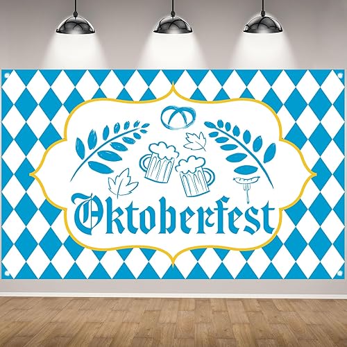 Fondo de Oktoberfest para fotografía, cartel de octubre, decoración de fiesta de cerveza bávara alemana, decoración y suministros para fiesta en el