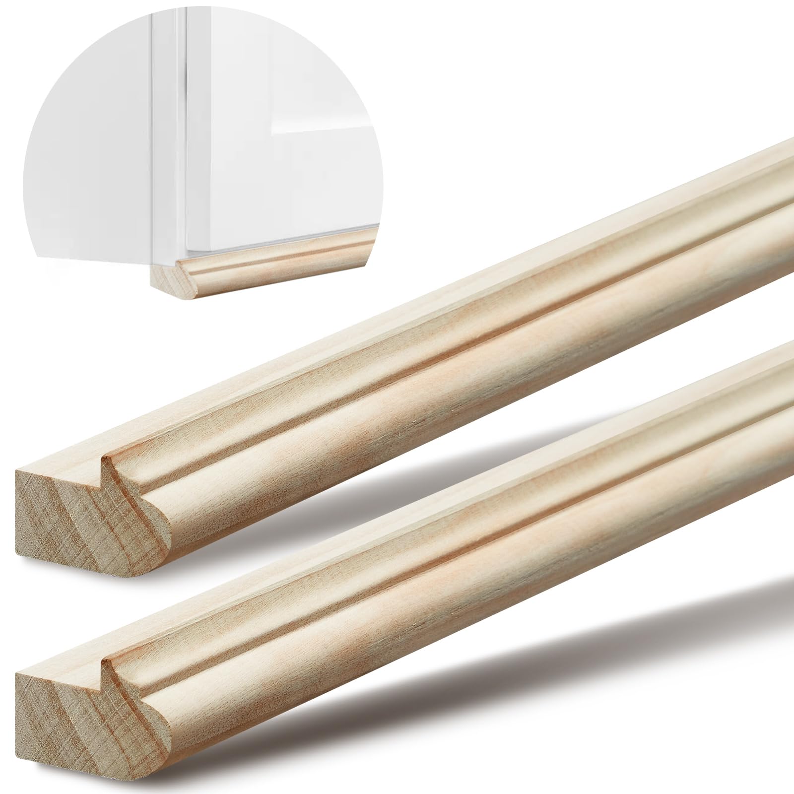 DoubleFill 2 Pack Cabinet Light Rail Molding