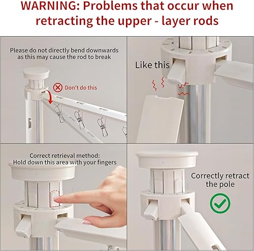 Miniatura 40 de JOOM Estante de secado de ropa con trípode, estante portátil y plegable para ahorrar espacio, estante de secado de ropa, ropa plegable, balcón