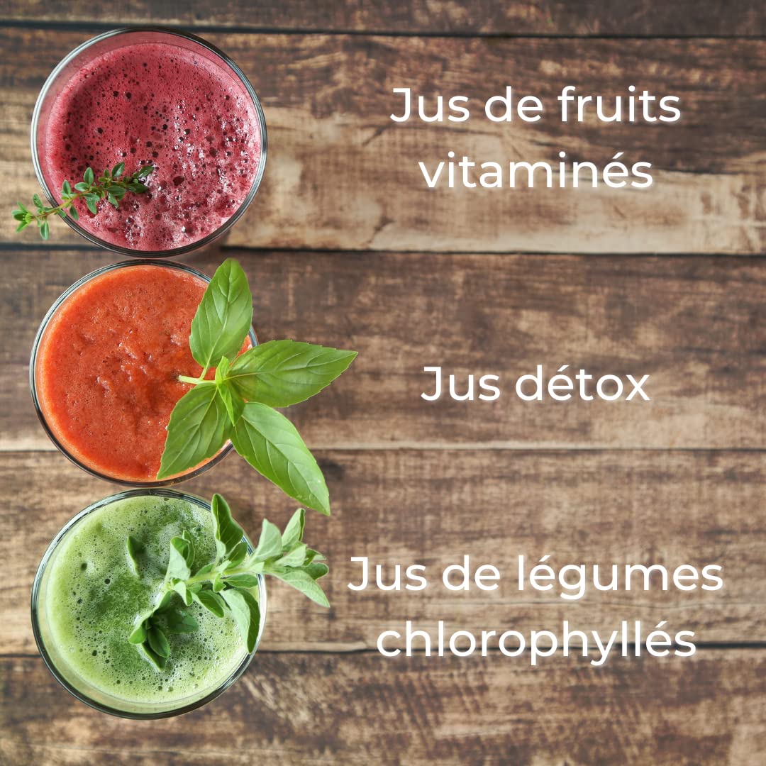 Extracteur de jus/Centrifugeuse Professionnelle 7Line - Compatible avec tous les fruits et légumes - Noir brillant