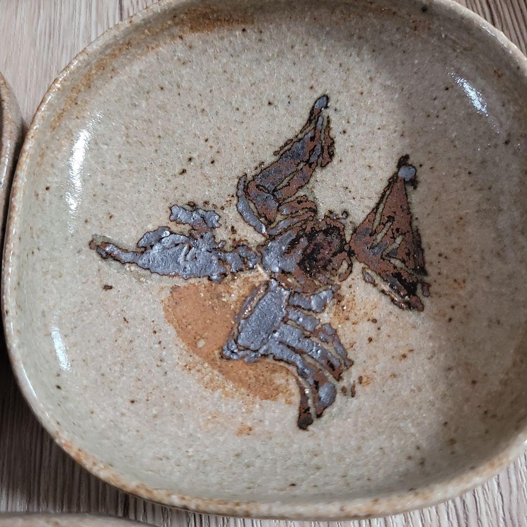 Amazon | 唐津焼 絵唐津 小皿 5客セット 魚雲龍 陶器 | ノーブランド品