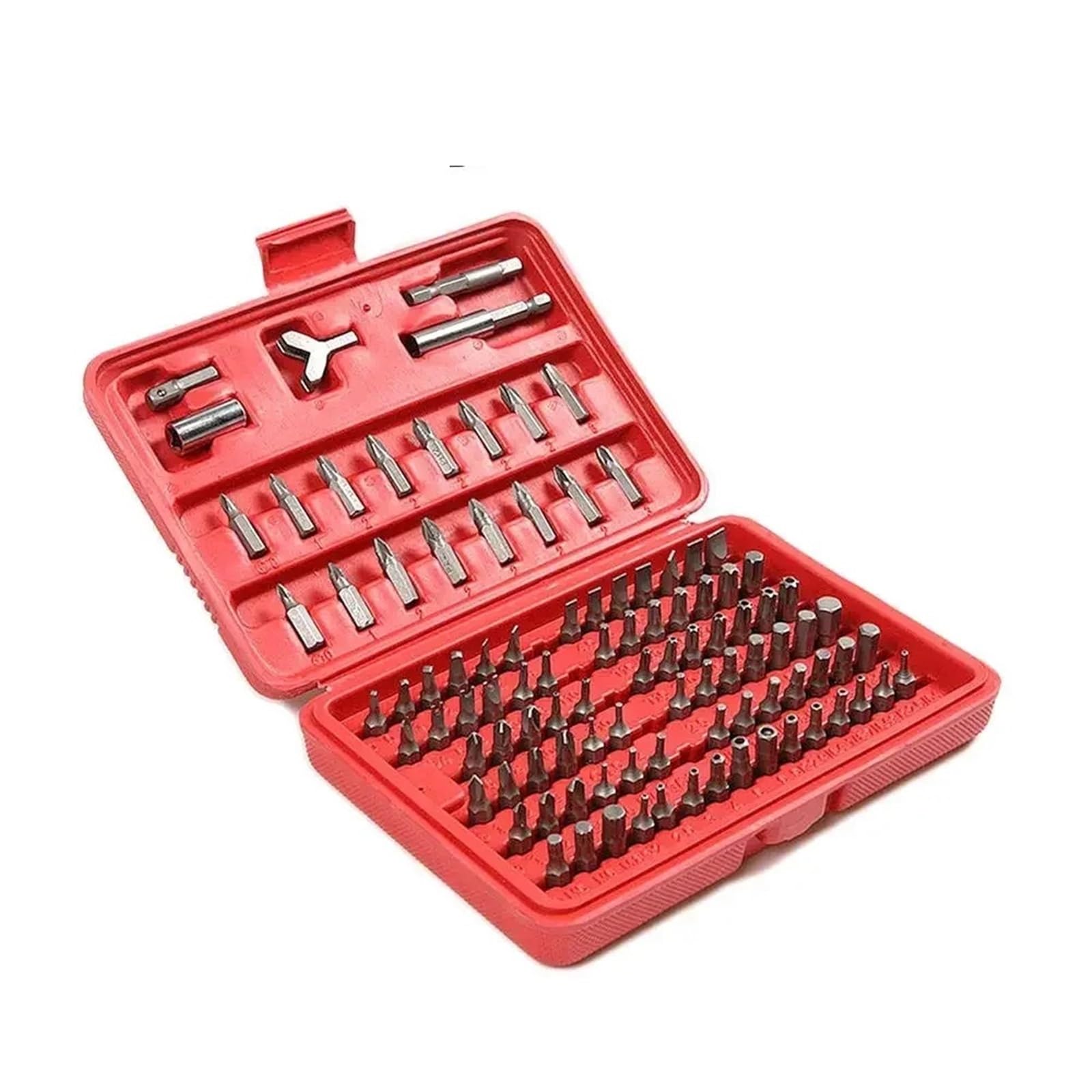 Zestaw narzędzi naprawczych 100 szt. Zestaw bitów do wkrętaka magnetycznego Głowica zabezpieczająca 1/4 wkrętaków Gwiazda Hex Spline Bit Set w/Box