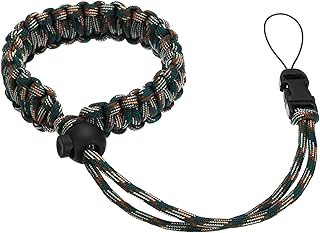 PATIKIL Camera Wrist Straps, Polyester Adjustable Paracord Paracord Braided Strap with Quick-Release Connector for DSLR Mirrorless Camcorder, Camo