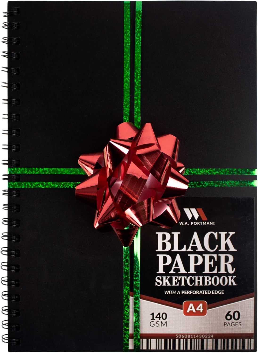 WA Portman Black Paper Sketchbook - A4 Sketchbook with Black Drawing Paper - Black Paper Journal with Black Art Paper - 60 Pages of Black Sketch Paper - Black Sketchbook with Black Artist Paper : Arts, Crafts & Sewing