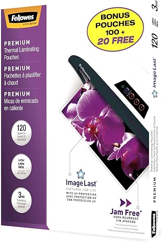 Fellowes 1530746 ImageLast, Bolsas térmicas premium sin atascos Letra 120/Pack (5228901)