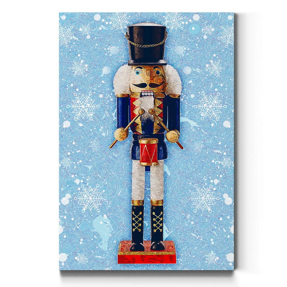 Renditions Gallery Christmas, Canvas Wall Art, Holiday Décor, Christmas Carol, White Christmas, Chestnuts, Nutcracker, Rudolph, Nativity -Nutcracker Blue24X36