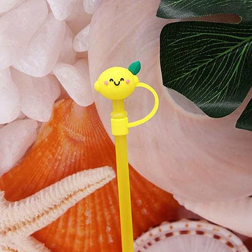 Miniatura 2 de Healifty Tapas de paja para vasos, paquete de 8 tapas reutilizables de silicona para popotes de 0.315 a 0.315 pulgadas (color surtido)