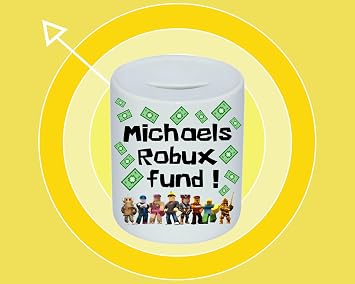 Robux Fund Customisable Money Box Insert Name Gift Money Box