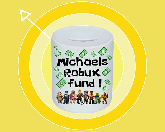 Robux Fund Customisable Money Box Insert Name Gift Money Box