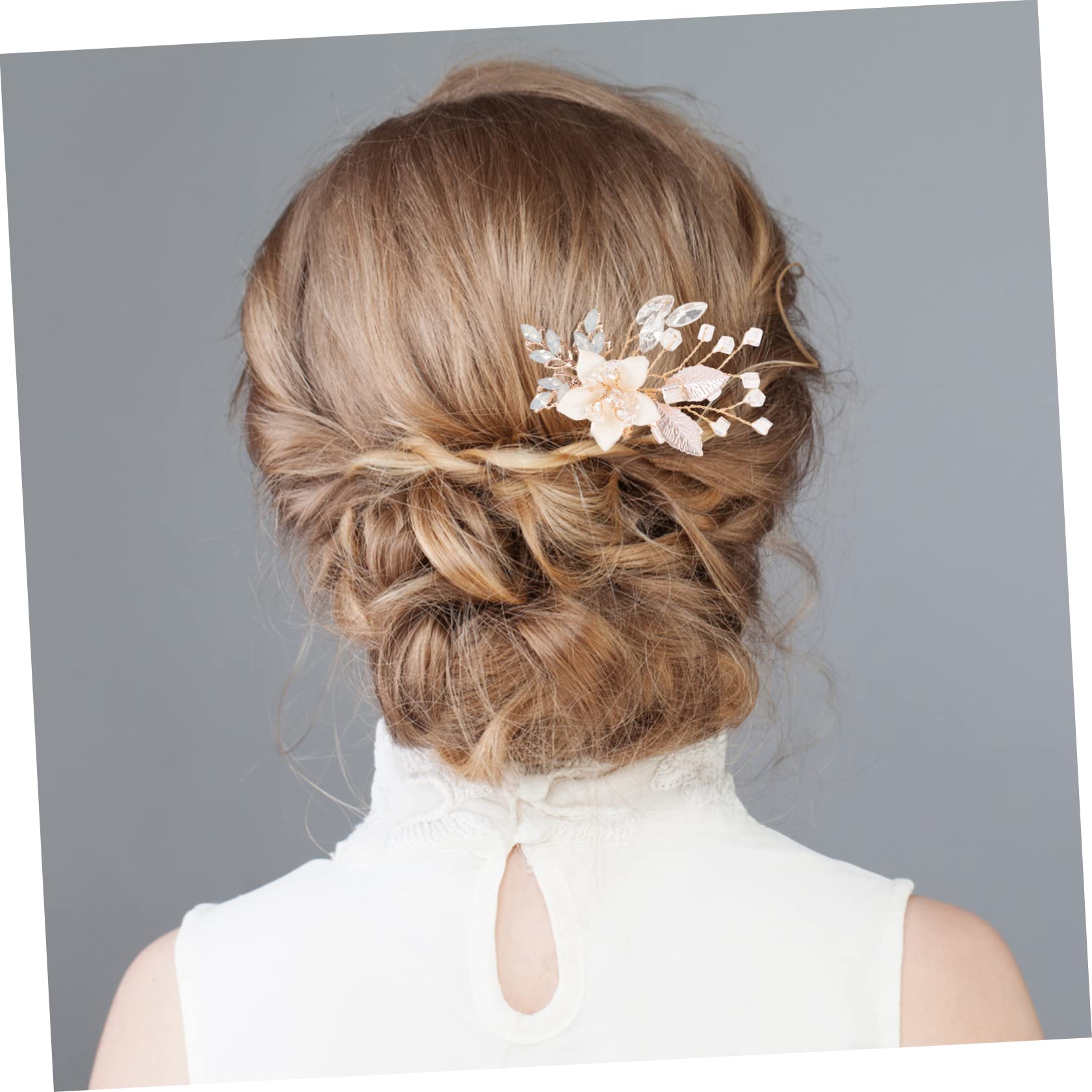 minkissy 5paia Fermaglio Per Con Strass Forma Di Fiore Accessorio Elegante Per Sposa e Cerimonie Confezione Da Leggero e Comodo Da Indossare Decorazione Brillante Per Matrimoni e Feste