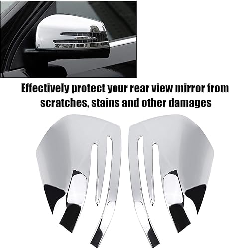 Miniatura 4 de 1 par cromo espejo retrovisor cubierta de espejo puerta ajuste ajuste para Benz GLA CLA X156 C117 W212 W204