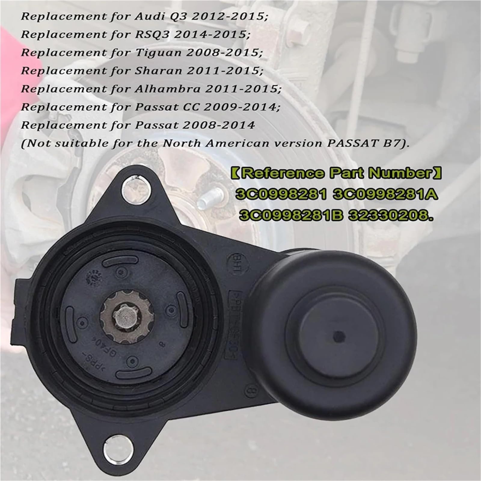 wypychacz wałka napędowego zacisk hamulcowy Do Passat B6 CC Tiguan 6/12 tylny zacisk hamulca ręcznego serwomotor parkowania 3C0998281 3C0998281A 3C0998281B