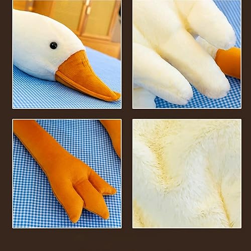 Miniatura 5 de YUCHNG Peluche grande de ganso blanco de 19.5 pulgadas, lindo peluche de ganso suave, almohada de felpa, regalo para niños o amigos