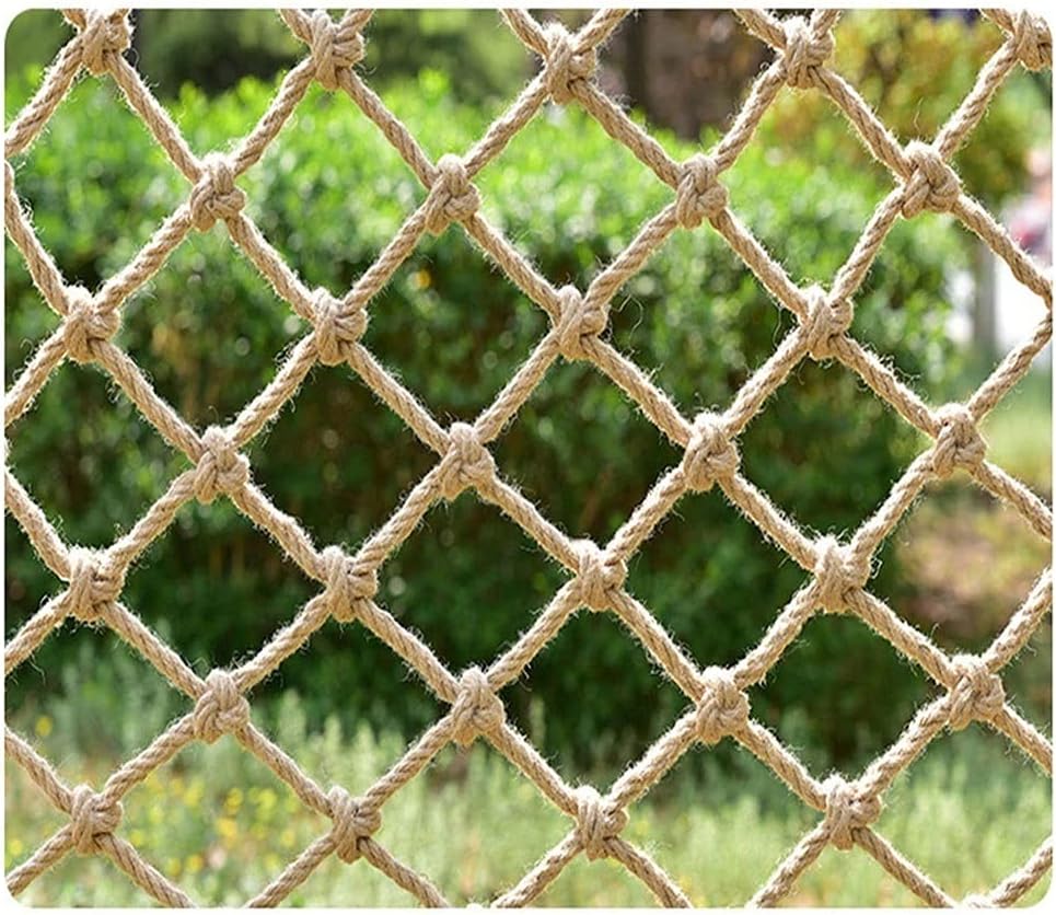 Safety Cargo Net Climbing for Kids Heavy Duty Hemp Rope Waterproof Kids Swing Outdoor Bridge Playground Fence Stair(1x10m)