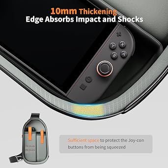 COOWPS Sling Bag for Nintendo Switch 2/Steam Deck, Portable Travel Bag | Stylish Unique Design, EVA Hard Shell Thickened Lining, Full Protection Game Console Crossbody Travel Pouch Waterproof
