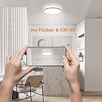 Vista 5 de BLNAN Lámpara LED de techo empotrada, 8.66 pulgadas, 18W, 3000K/4000K/5000K, luminaria de cableado directo, lámpara blanca redonda ultrafina