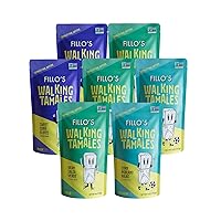 Vista 1 de Fillo's Tamales para caminar, paquete variado de 7, listos para comer, deliciosos, sin gluten, sin conservantes, veganos, aptos para microondas, sin