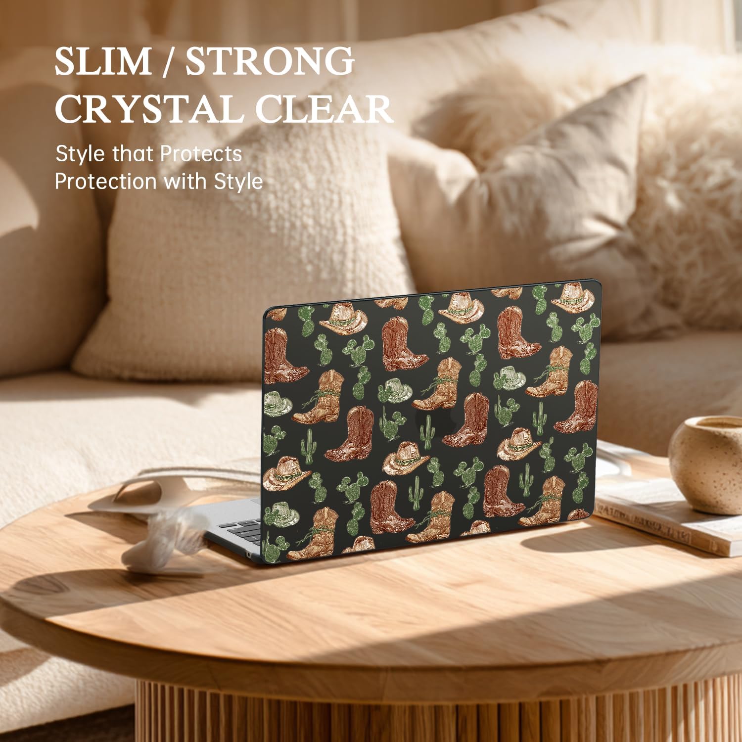 13 Inch Cool Cowboy Design Case for MacBook Air Fashion Western Plastic Hard Shell Touch ID A1932 A2179 M1 A2337 Aesthetic Slim Protect Cover for MacBook 13.3”2022 2021 2020 2019 2018