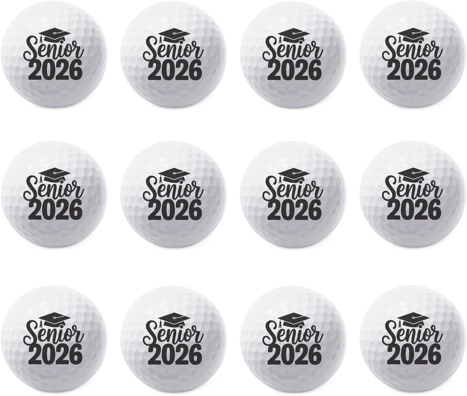 TEESANDTANKYOU Senior 2026 Golf Ball - Novelty Gift for Men Golfers and Dad