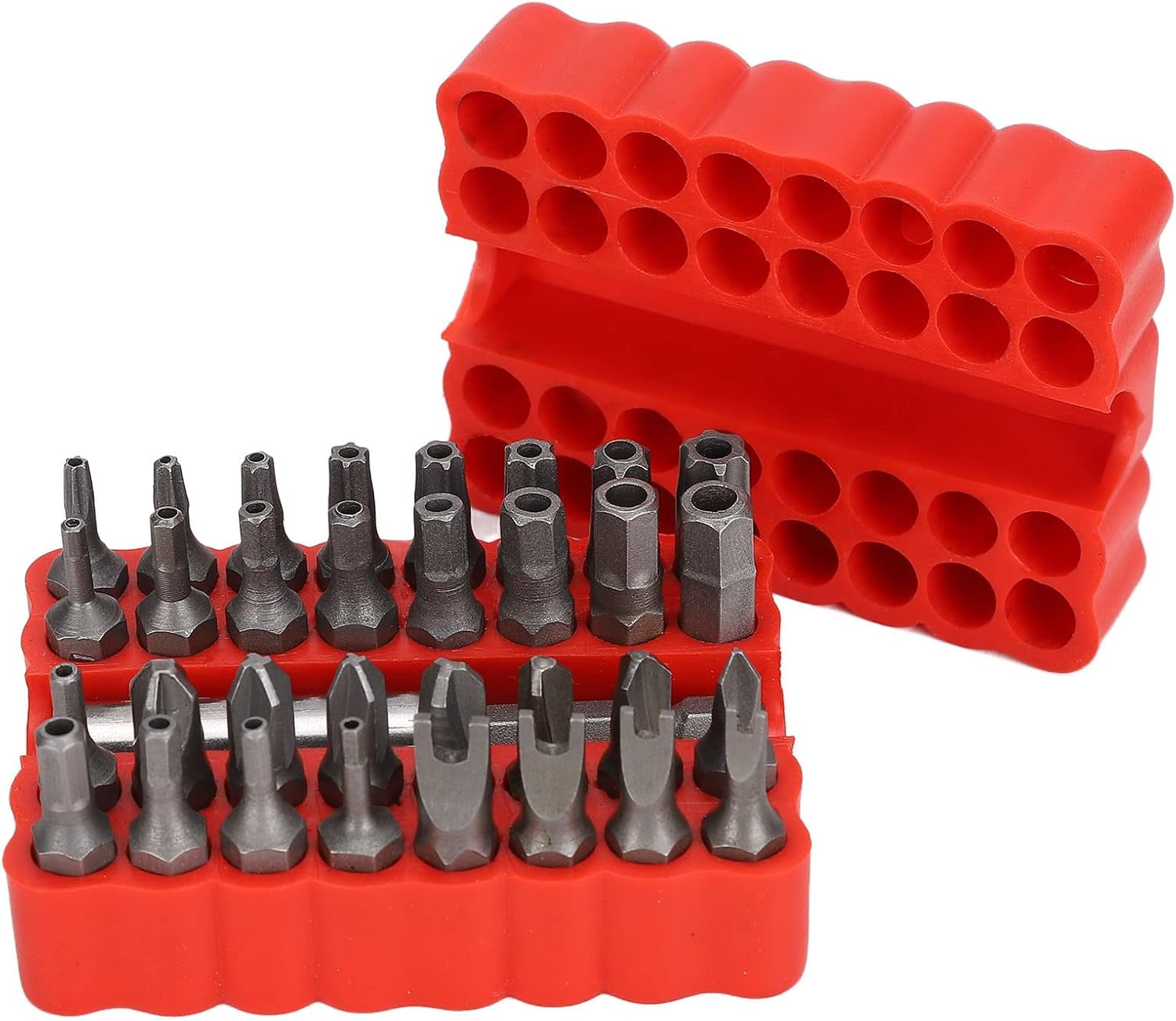 AYNEFY 33 Piece Magnet Hex Socket, 1/4 Inch Hex Drill Bit, Magnetic Socket Set for Vehicle, Computer and Electronics Maintenance