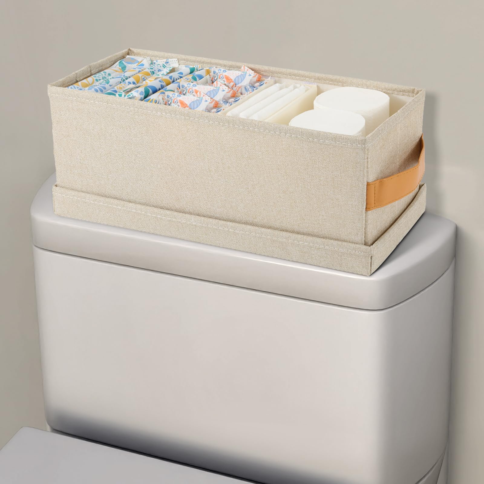 TARSUKA Shark Week Tampon Storage with Lid, 3 Dividers Tampon Holder for Bathroom, Pad organizer for bathroom, Feminine Product Organizer for Dresser, Vanity, Entry Countertop (2)