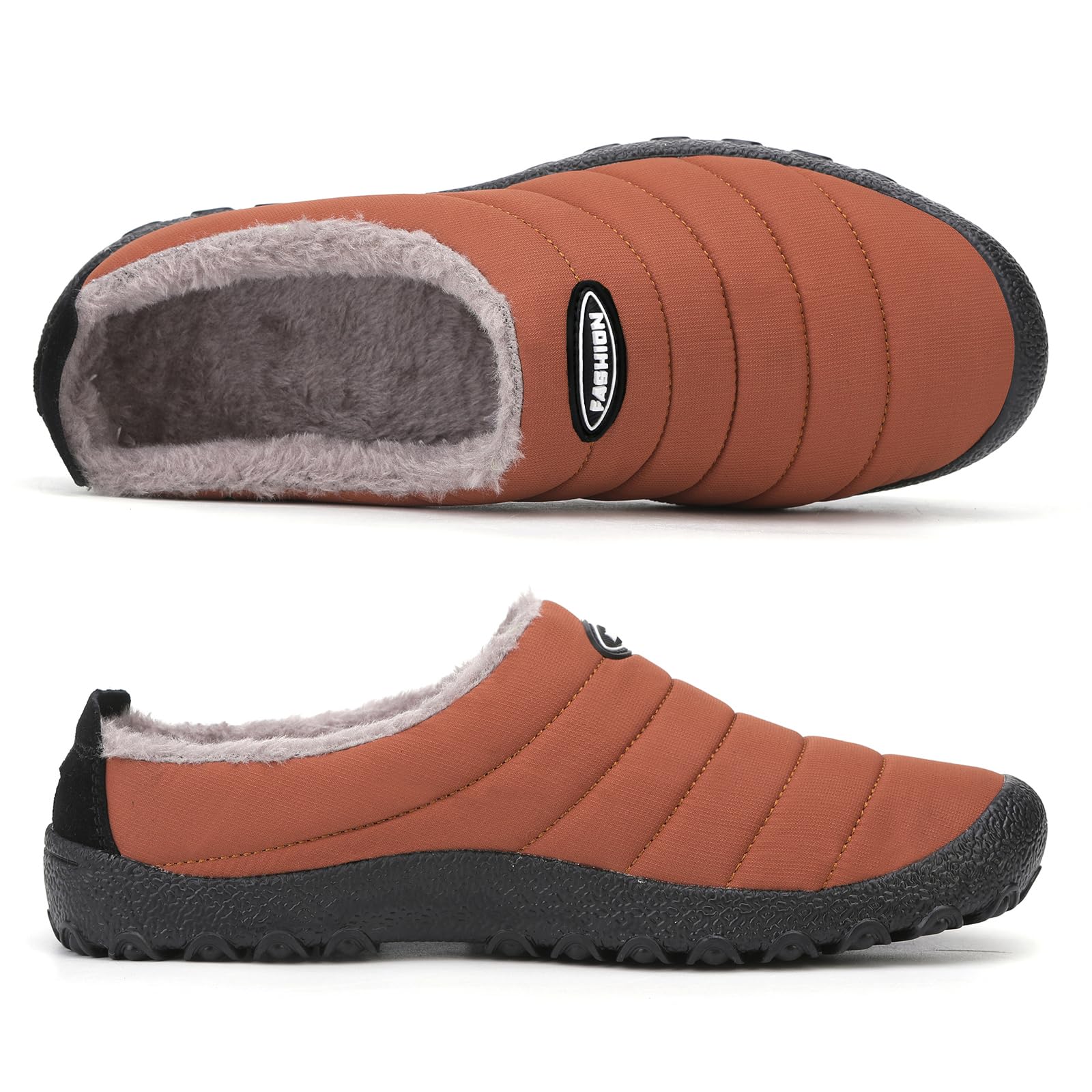 Rojeam Invierno Zapatillas de Casa para Hombre Mujer Pantuflas Antideslizantes Cálidas y Cómodas Zapatillas de Estar por Casa