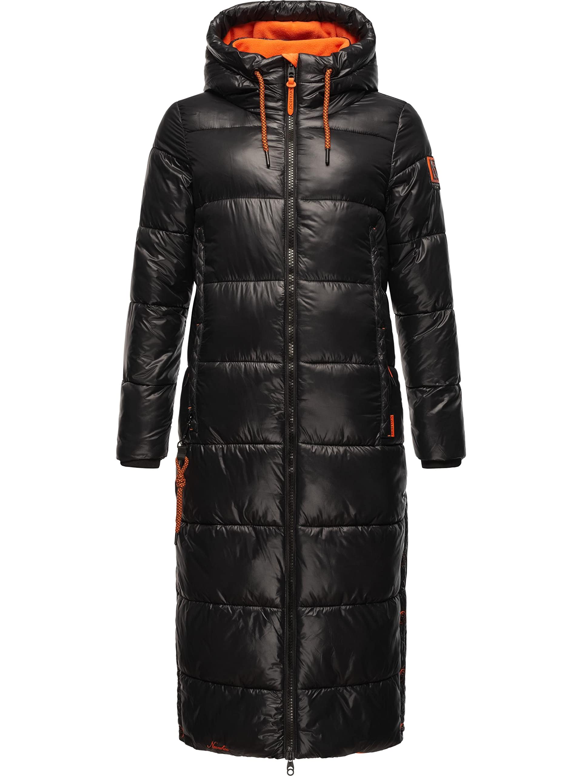 Navahoo Women's Black Warm Winter Quilted Coat With Hood Cuddly Angel Xs - Xxl, L