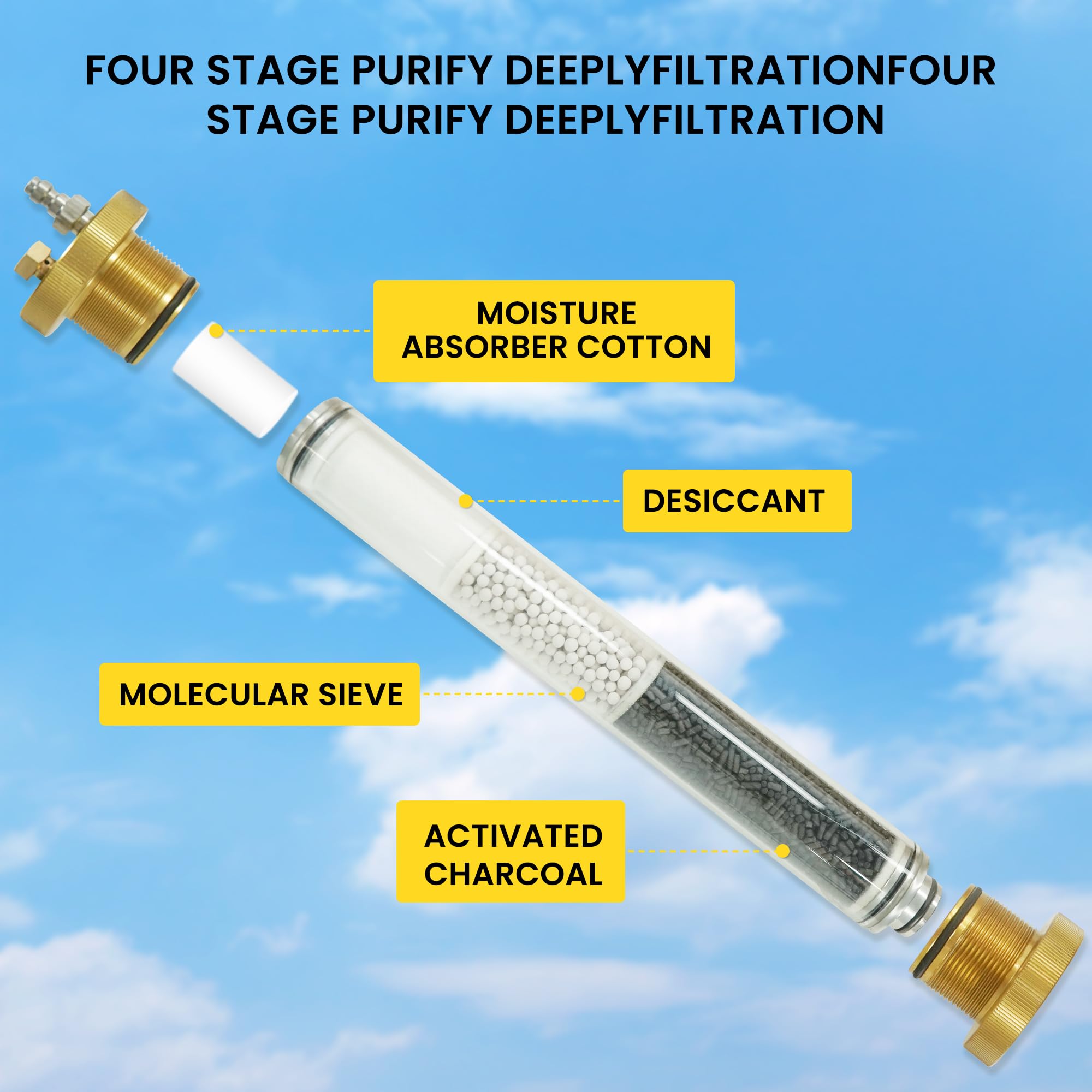 Aluminium Alloy PCP Air Filter Compressor Oil Water Separator Pump 30mpa 4500psi - View #9