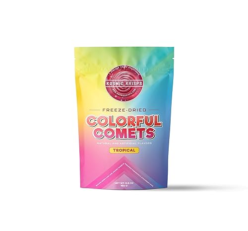 Caramelos secos congelados de alta calidad COMETS DE COLORES TROPICAL 5.5 oz (5.1 fl oz. (CRUCHY, AIREO, HECHO CON BOMBILLAS TROPICALES) PARA