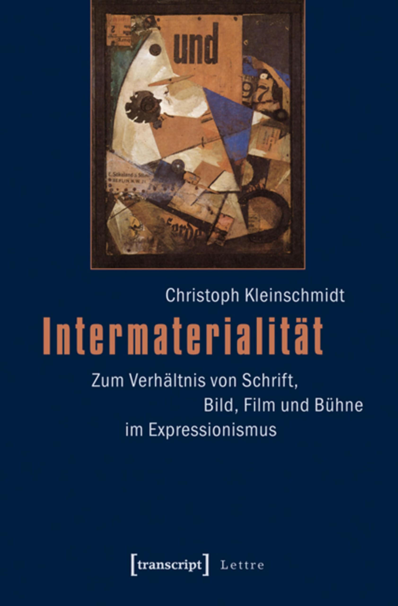 Intermaterialität livre expressionnisme allemand cinéma théâtre écrit image et critique art