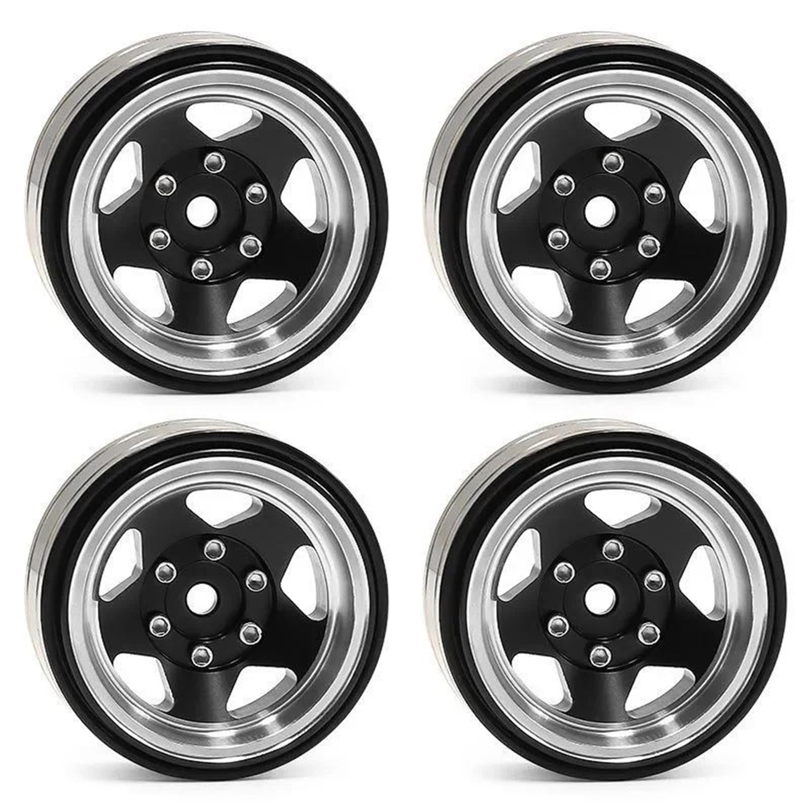 Per TRX4M Per SCX24 Per FMS 1/18 RC Auto Parti Aggiornamento 4 Pz Ottone Beadlock Wheel Rim Mozzo Alluminio Decorativo Ricambio RC Ricambi