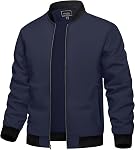 TACVASEN Men's Bomber Jacket Fall Lightweight Windbreaker Jackets for Men Spring Casual Golf Flight Full Zip Coats