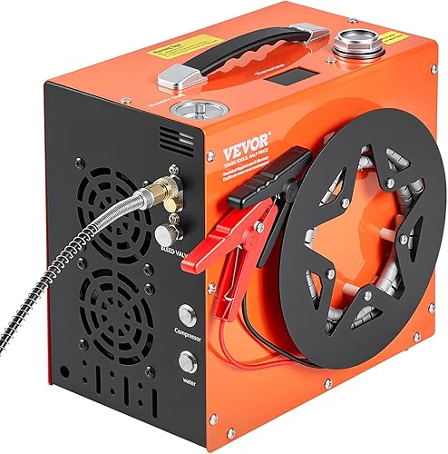Miniatura 12 de VEVOR Compresor de aire PCP, compresor de pistola de aire PCP portátil de 4500 PSI/30 Mpa, sistema de refrigeración de agua y ventilador integrado,