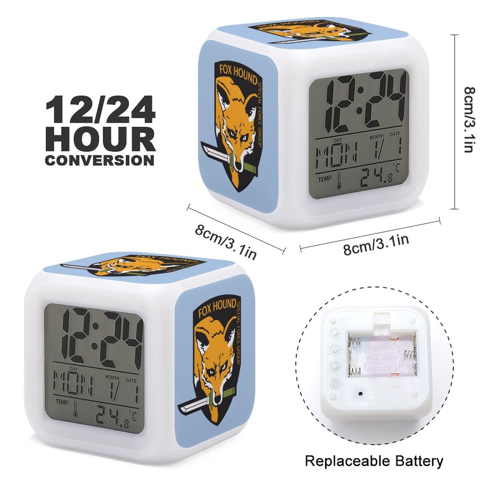 Amazon.co.jp: メタルギアソリッド 目覚まし時計 アナログ 大