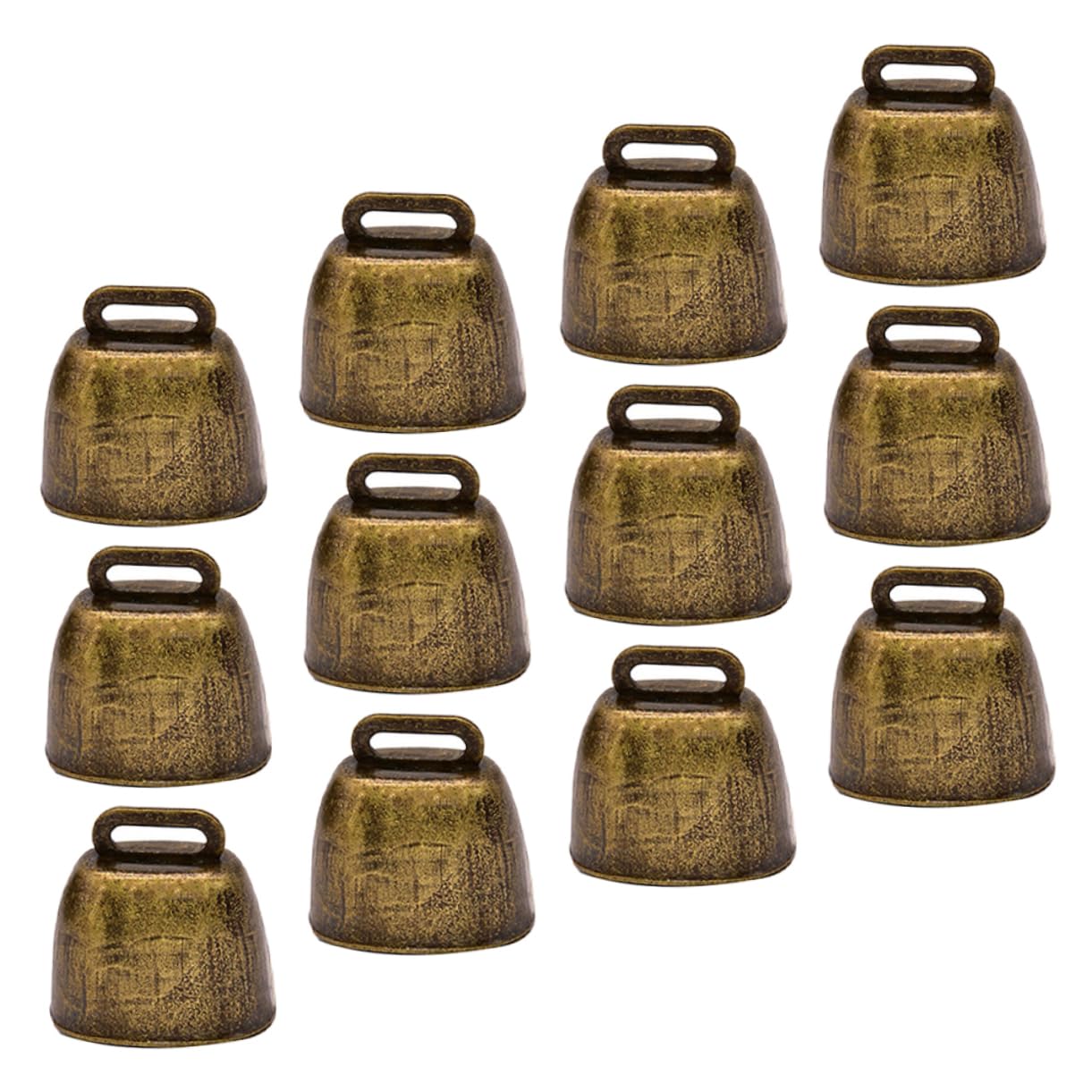 HANABASS 3sets Metal Cattle Bells Retro Bells Large Xmas for Decoration Horse Hanging Pet Decorations Vintage 12pcs*3