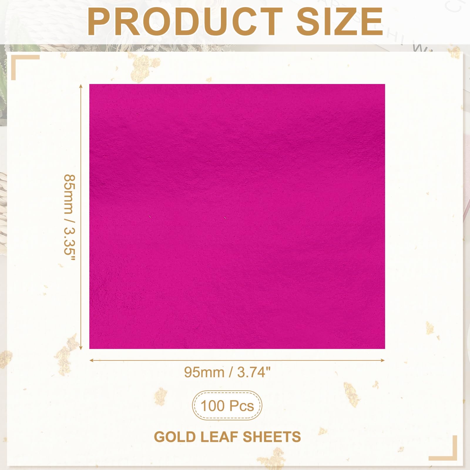 PATIKIL Gold Leaf Sheets for Art 8.5x9.5cm - Image 2