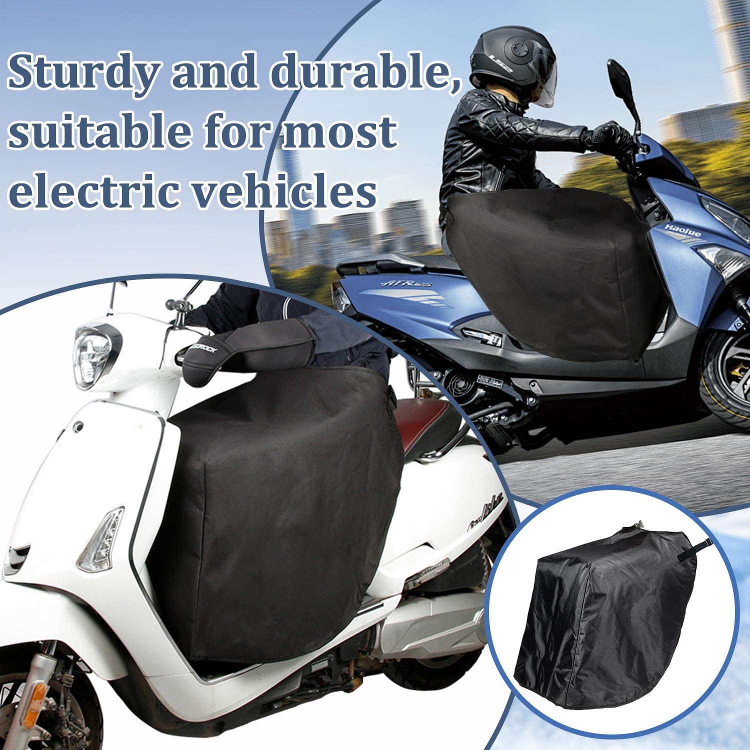 Tablier Scooter, Housse de Jambe de Scooter, Tablier Couvre Jambe Scooter, Protection des Jambes Scooter, Tablier De Moto Couvre Jambe, Jupe Scooter, pour Scooter, Voitures Électriques, Moto