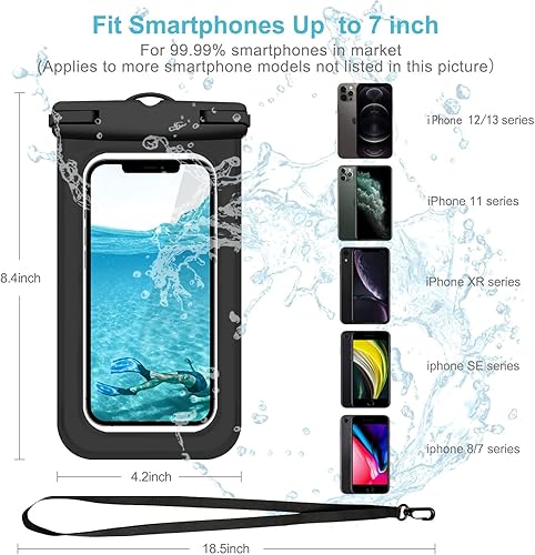 Miniatura 2 de Bolsa impermeable flotante universal para teléfono, bolsa seca submarina para iPhone 13, 12, 11 Pro Max, XS, XR X 8 7, Galaxy S22, S21, S20 Ultra,