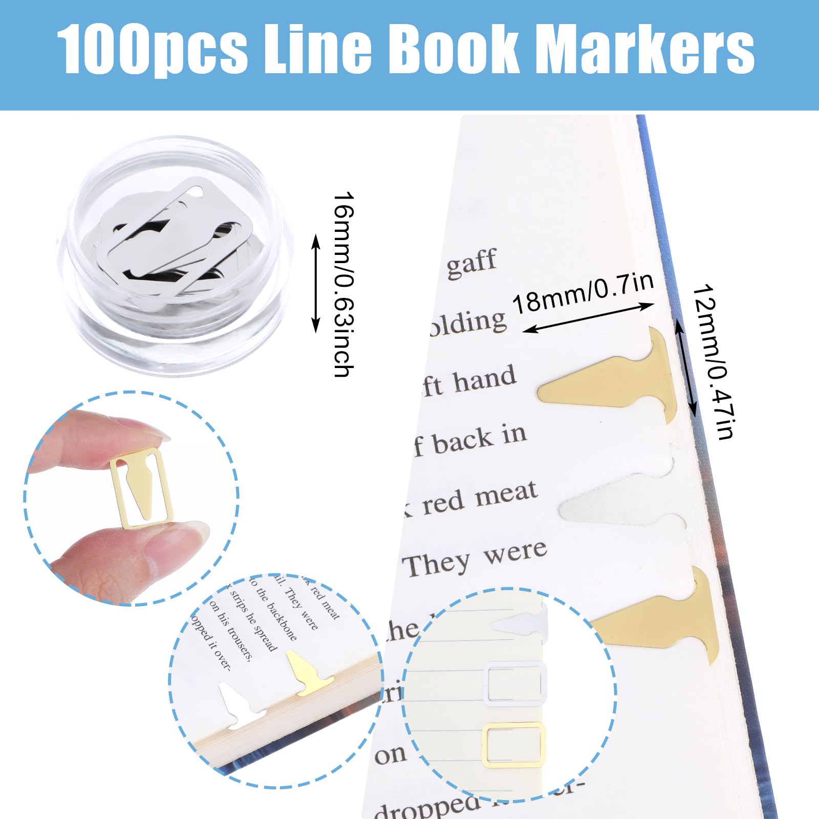 100Pcs Metals Book Darts for Reading Stainless Steel Bookmarks Bulk Mini Thin Book Line Marker Page Markers - Image 2