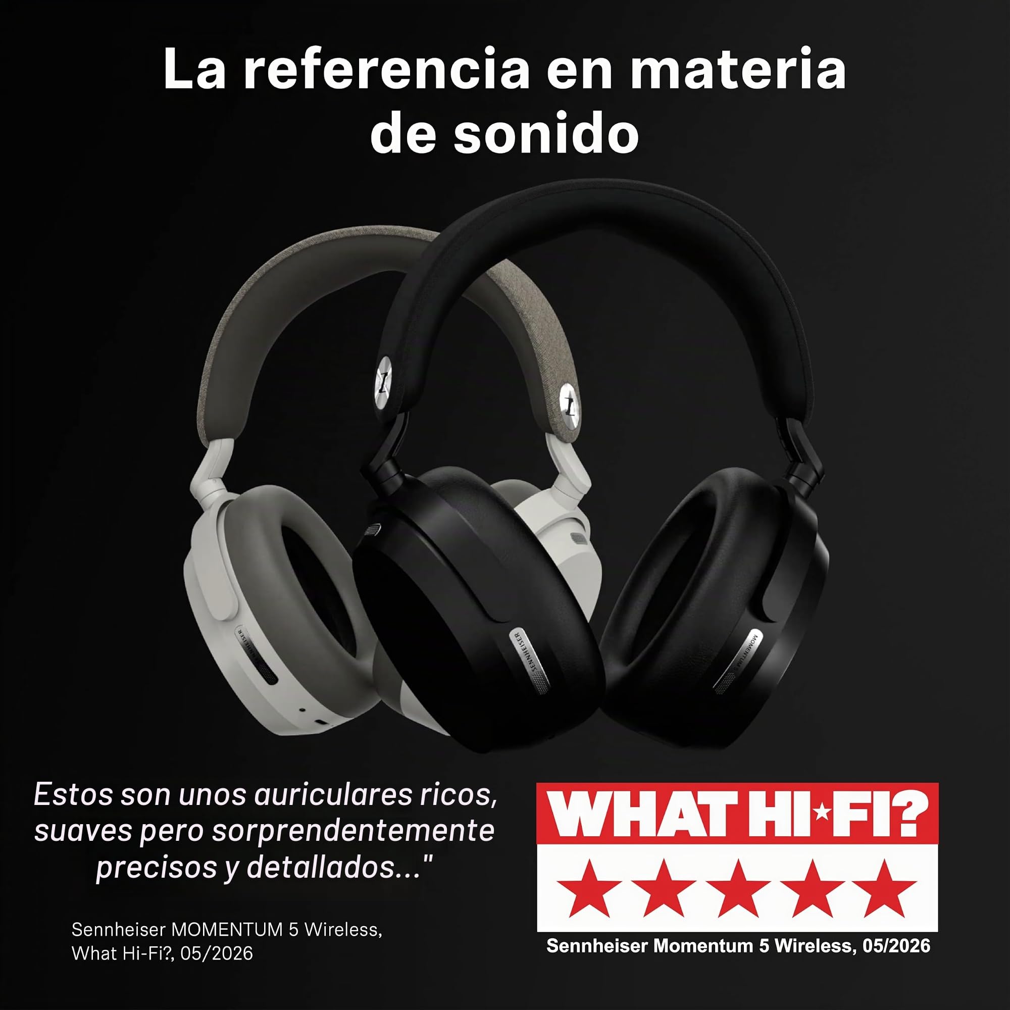 Sennheiser Momentum 5 Auriculares Inalámbricos con cancelación de Ruido