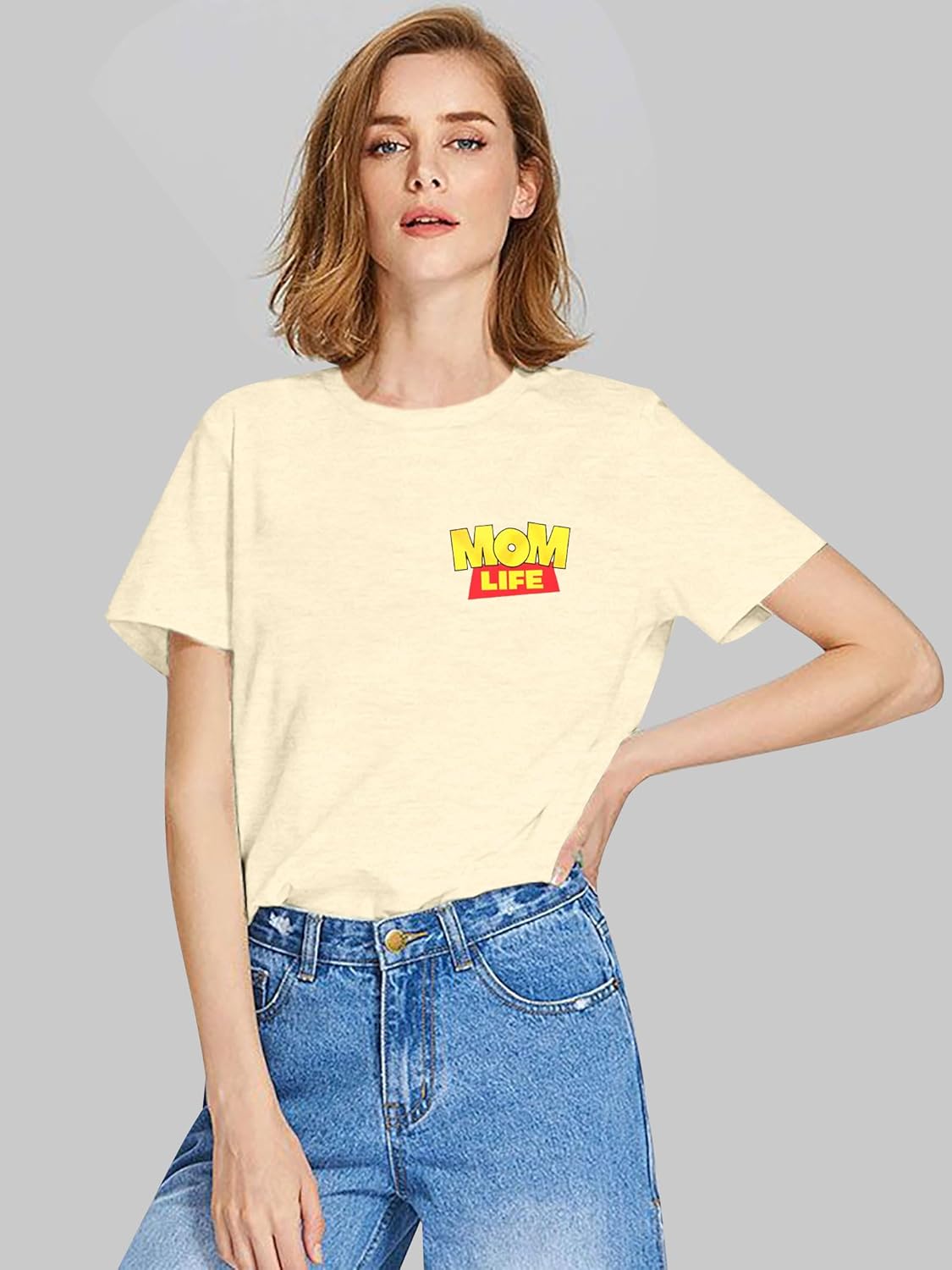 Mama Shirt for Women Mom Life T Shirt Mothers Day Tops Mom Birthday Crewneck Short Sleeve Tops - Image 3