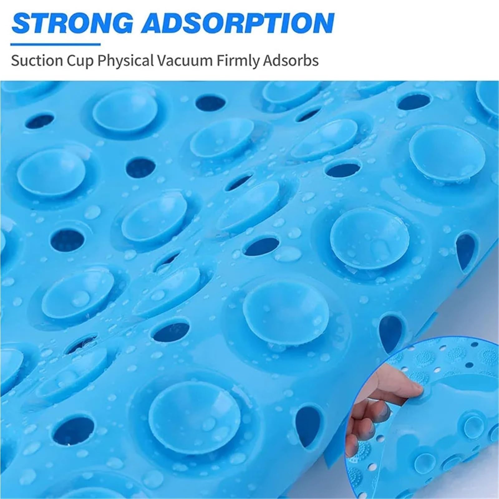 Antirutschmatte füR Badewanne 70 x 35 cm große, rutschfeste, extra Lange Badewannenmatte