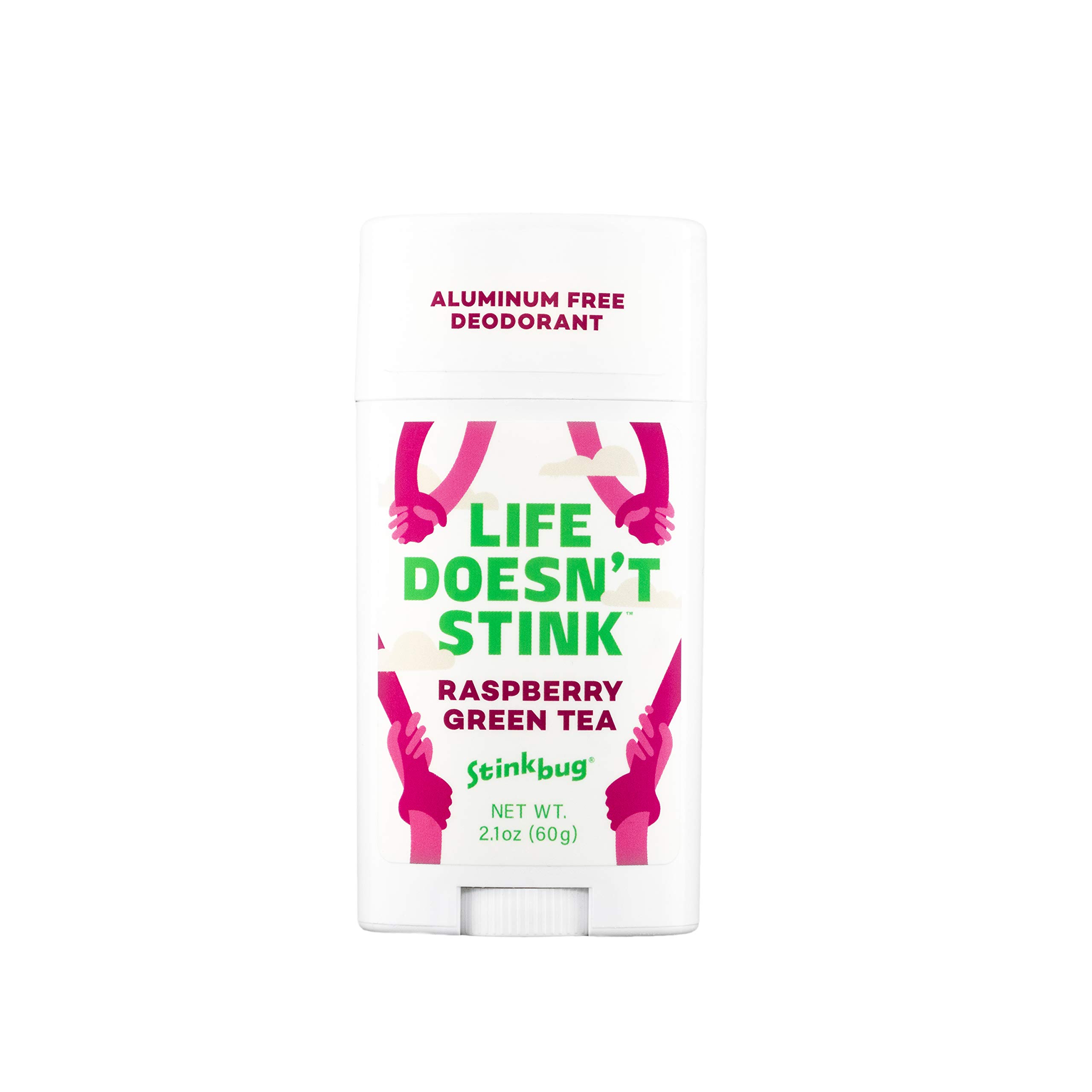 Stinkbug Naturals Organic Deodorant Stick Raspberry Green Tea Scent, Made with Coconut Oil and Essential Oils, Aluminium Free Deodorant , 62ml