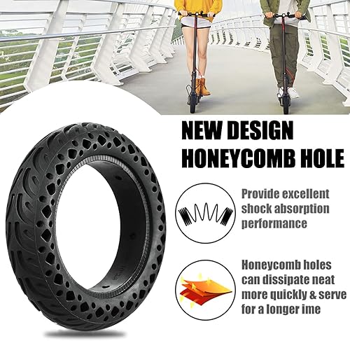 Miniatura 5 de Felixstory Neumático de scooter 6070-6.5 sin cámara 10x2.50 Reemplazo de neumático sólido para Hover 1 Alpha Hiboy MAX3 Segway Ninebot MAX G2 G30LP