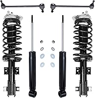 Vista 67 de Detroit Axle - Kit de suspensión de 6 piezas para Chevy GMC Silverado Sierra 1500 2007-2013 [sin suspensión electrónica] Puntales delanteros, barras