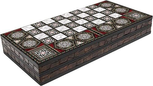 Miniatura 2 de LaModaHome Juego clásico de backgammon para familiares y amigos con tablero de madera fina y ropa magnética, un auténtico juego de mesa estratégico