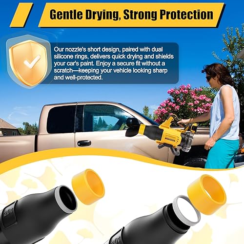 Miniatura 5 de Dinftin Boquilla de secado de coche para sopladores de hojas DeWalt 20V MAX XR (DCE100B DCBL722P1), boquilla de soplador de aire para secadora de