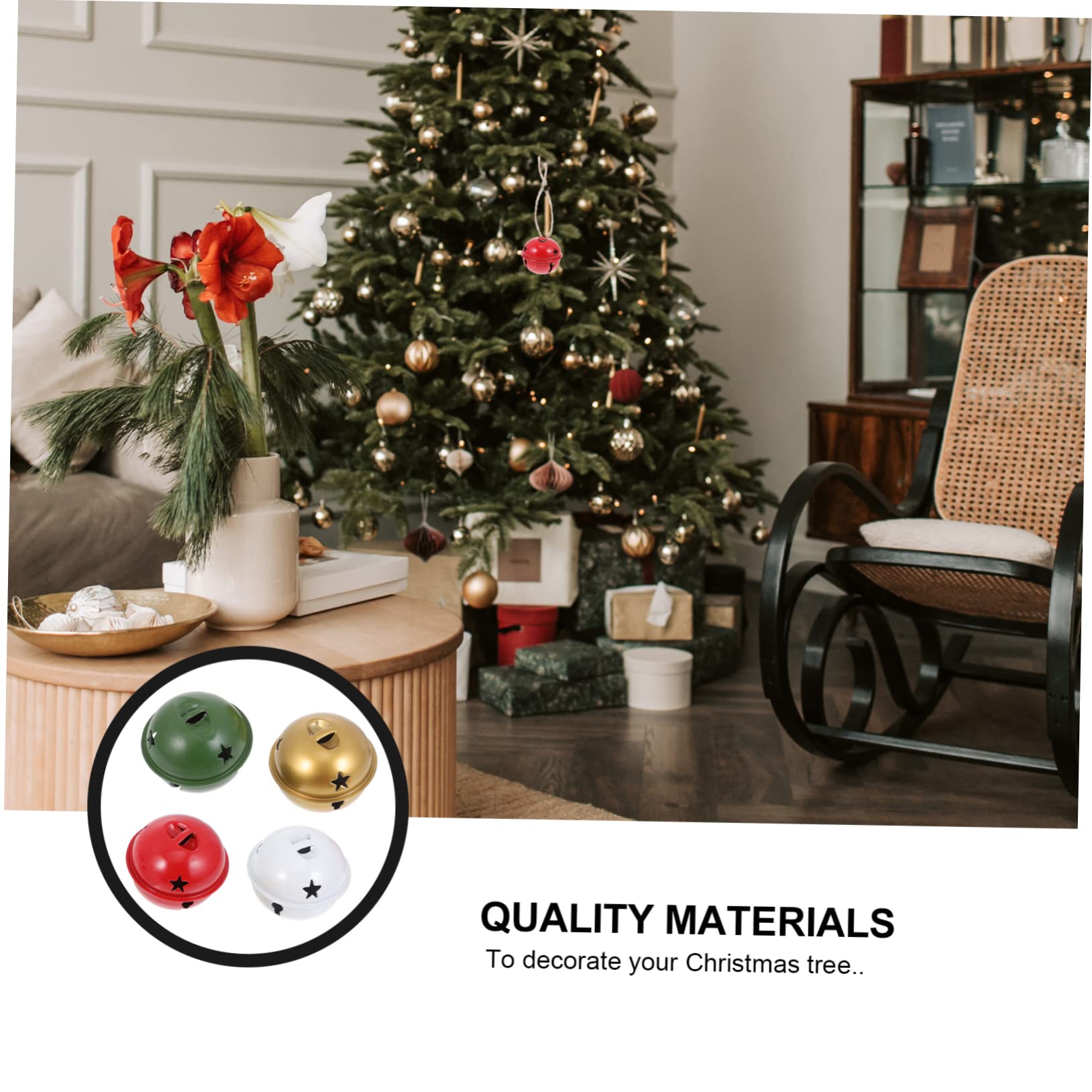 40pezzi Campana per Albero di Natale da Appendere Pendenti Natalizi in Ferro Decorazioni Natalizie da Appendere Ornamenti Creativi per Albero di Natale