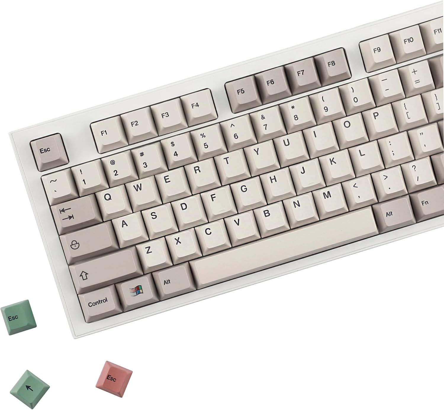 YMDK 160 Keys 9009 keycaps English Korean German QWERTZ Cherry Profile Dye Sub Top Print PBT Keycap for 61/68/87/98/104/108 Layout MX Mechanical Keyboard